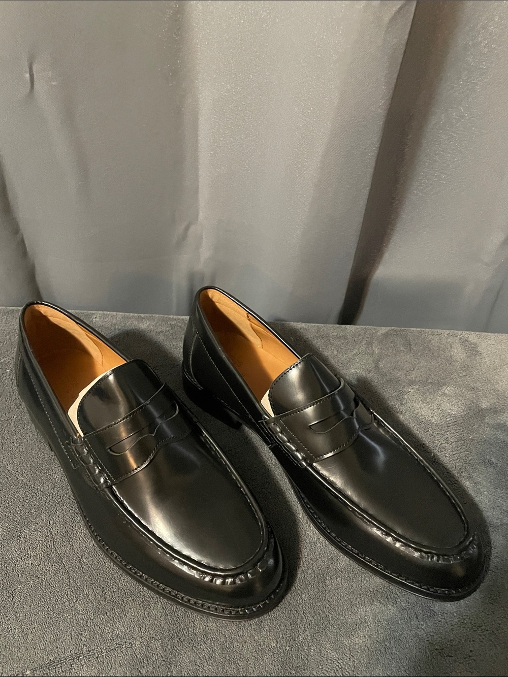 ASOS Black Leather Penny Loafers for Men
